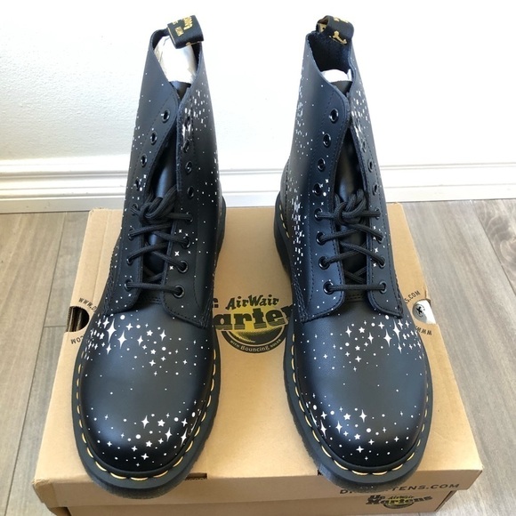 Dr. Martens 1460 PASCAL STARS LEATHER LACE UP BOOTS 11 M 12 W - Picture 4 of 9